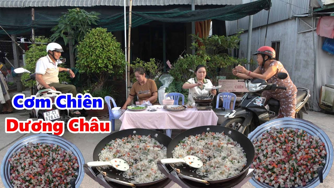 Hôm Nay Có Món Mới Hai Chị Em Thức Sớm Bán | CƠM CHIÊN DƯƠNG CHÂU | Vừa Chiên Vừa Bán #NSĐQ