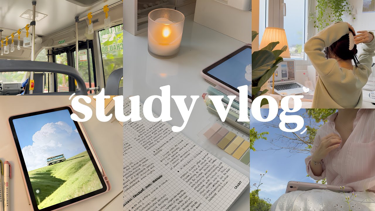 STUDY VLOG | morning routine, simple summer days, early morning, studying productive ˚ ༘