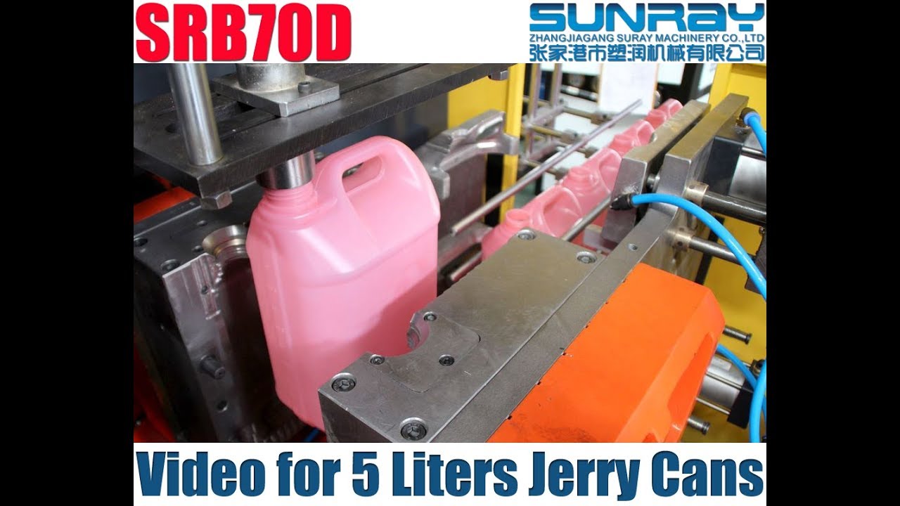 5L Plastic Bottles & Jerry Cans Blow Molding Machine SRB70D-1 Production Video