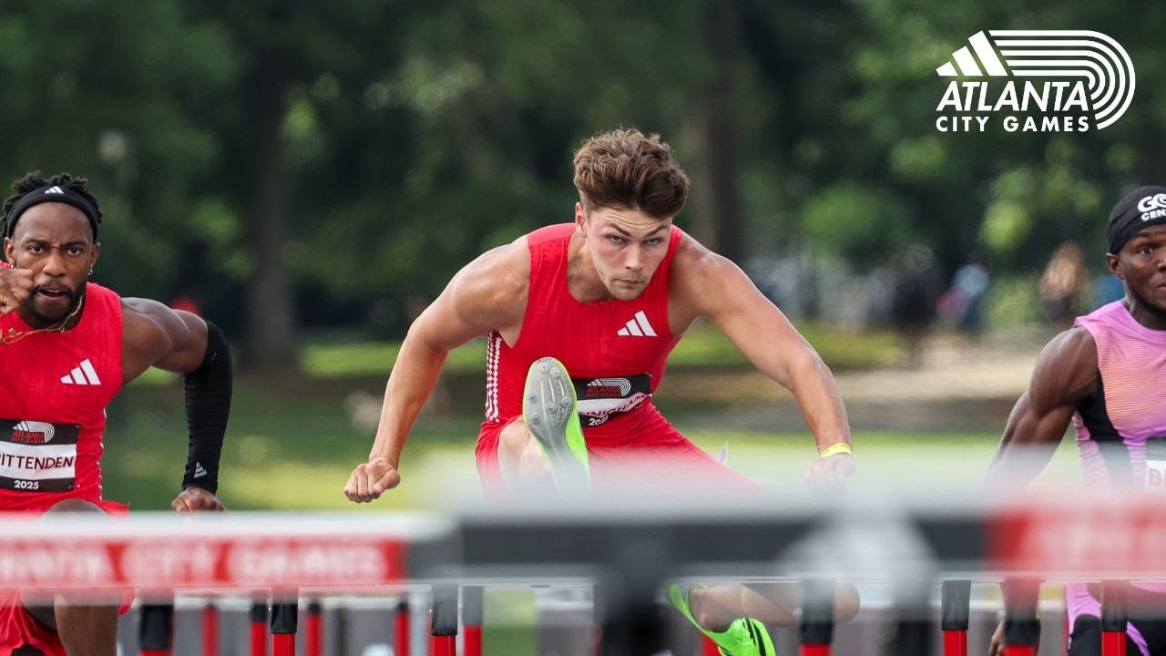 Trey Cunningham Wins the Men's 110m Hurdles at 2025 adidas Atlanta City Games