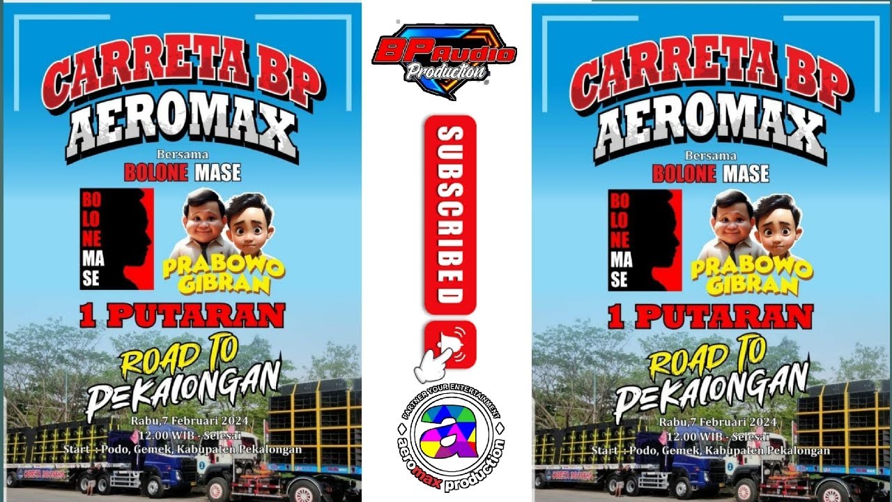 CARETA INDONESIA AEROMAX PRODUCTION KONVOI HOREG PEKALONGAN #prabowosatuputaran