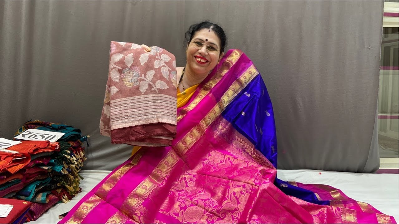 Pure silk Kanjivaram ❤️and Kanchi saree 😍 Kasturi Paithani Yeola