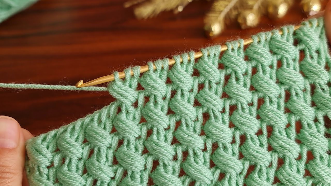 Wow!... 🤩 Super Easy Tunisian Knitting - Tunus İşi Örgü Modeline Bayılacaksınız...