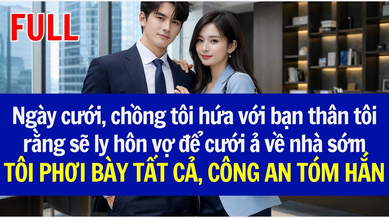 Ngày cưới, chồng tôi hứa với bạn thân sẽ ly hôn vợ để cưới ả, TÔI PHƠI BÀY TẤT CẢ, CÔNG AN TÓM HẮN