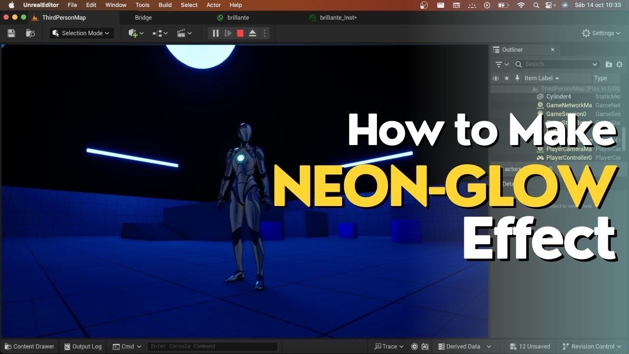 ✨ C&oacute;mo Crear un Efecto Glow y Luz de Ne&oacute;n | Tutorial ✨ Ilumina tus Creaciones en Unreal Engine 5 💡