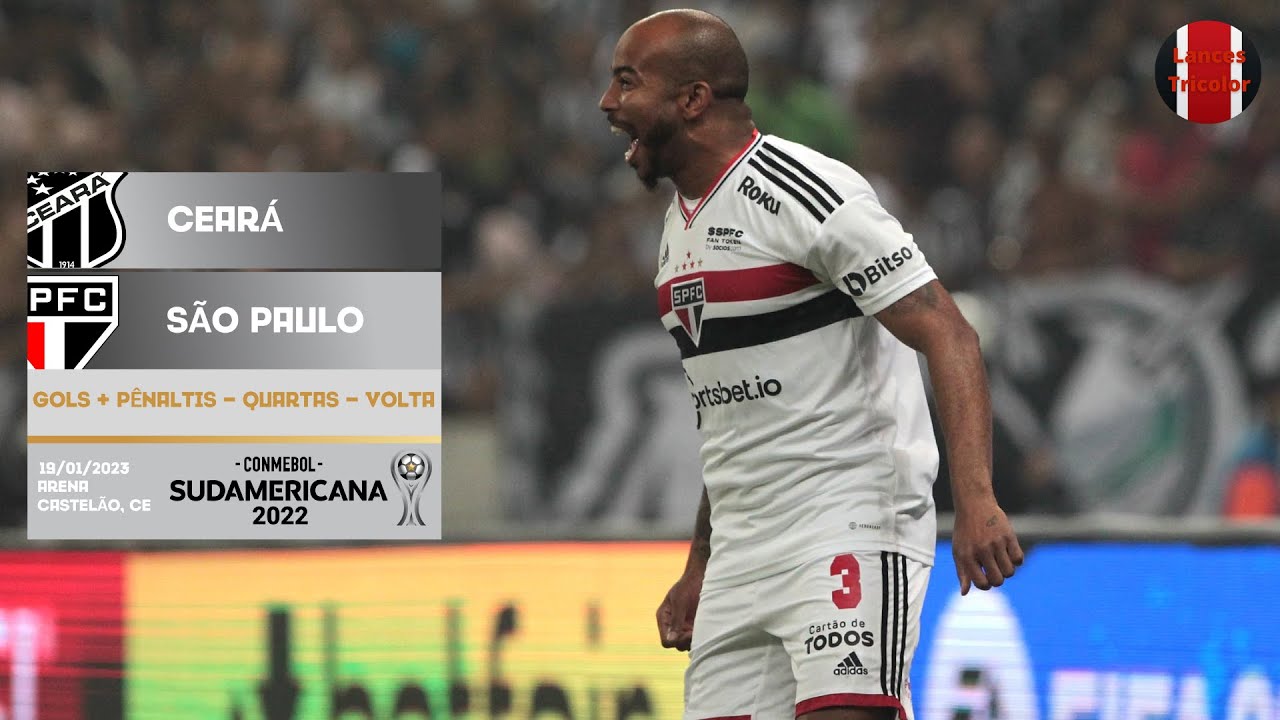 Gols + Pênaltis - Ceará 2(3x4)1 São Paulo - Quartas de Final Sulamericana 2022