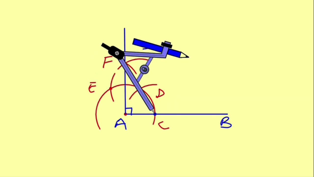 How To Construct Angles 90⁰ and 45⁰