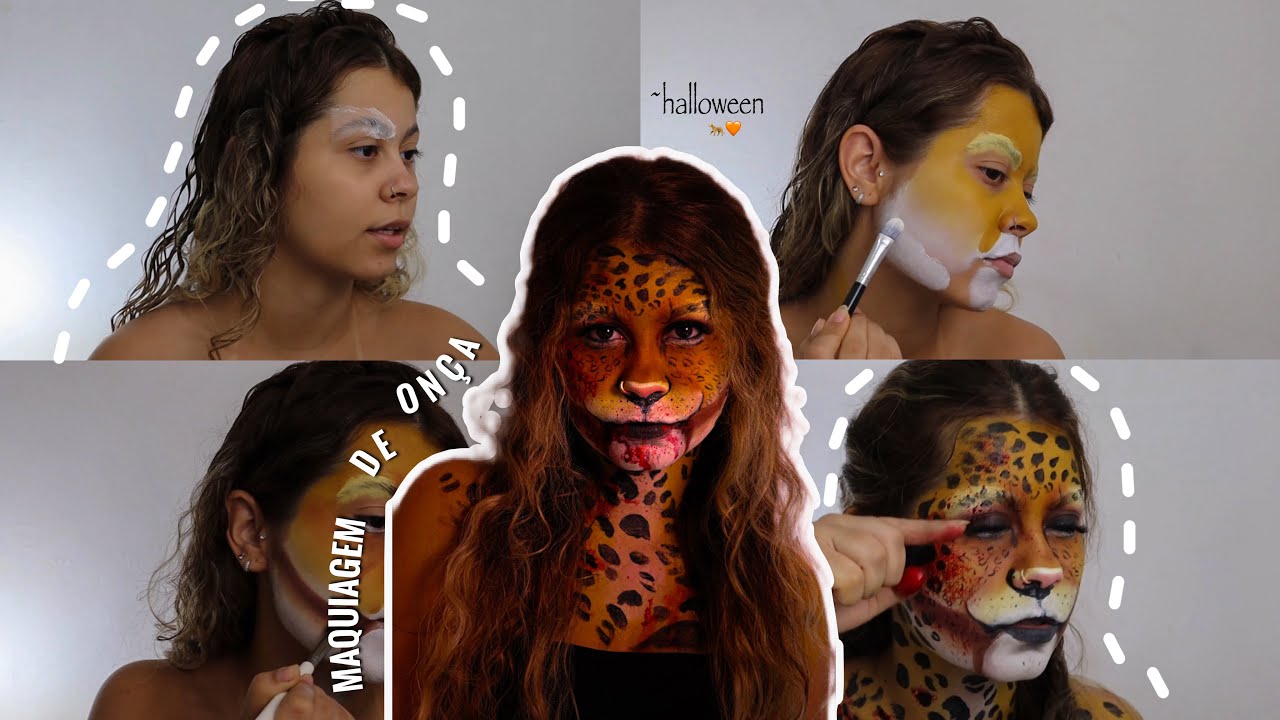 FIZ UMA MAKE DE ONÇA PARA O HALLOWEEN