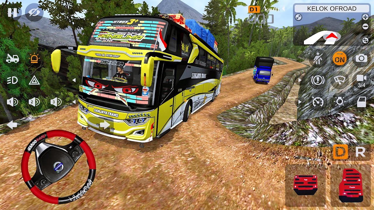 Bus Pariwisata Panglima Sanjaya Trans Menjerit Melewati Tanjakan Gunung Besar Sekali