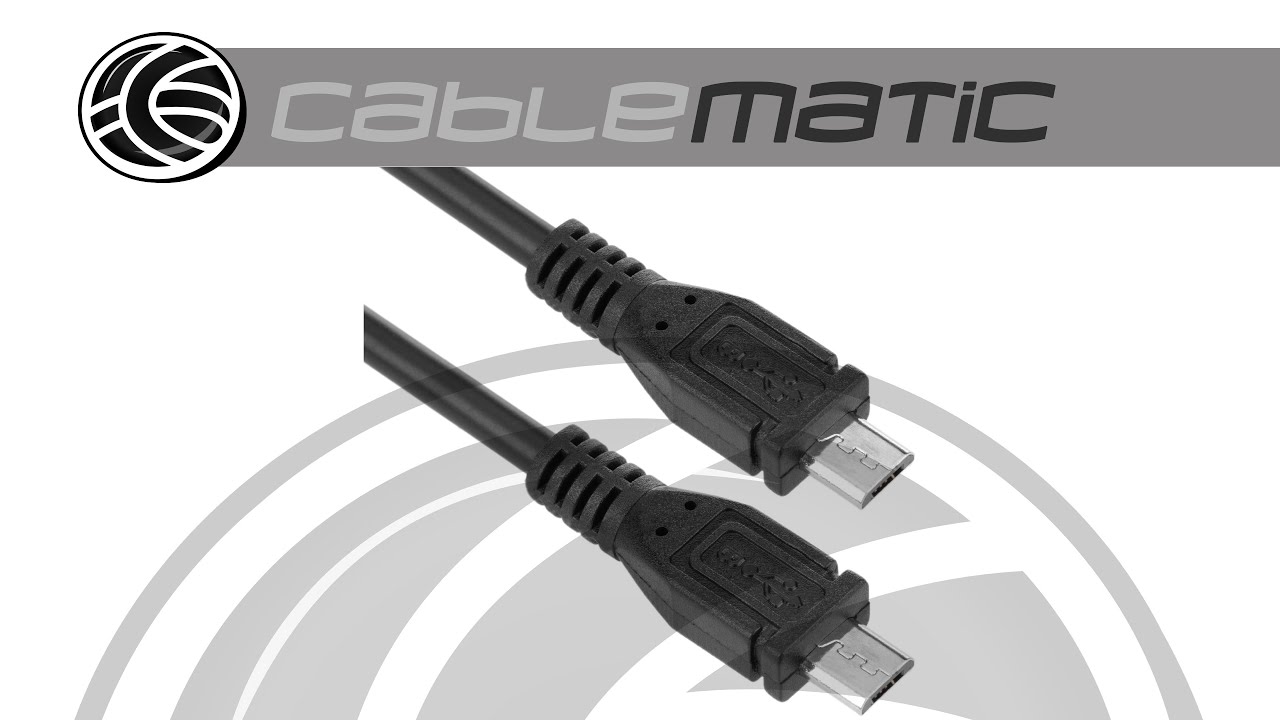 Cable USB OTG Micro USB macho-macho 30cm - distribuido por CABLEMATIC &reg;