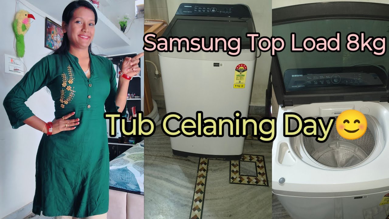 Samsung Fully Automatic Top Load Washing Machine 8 kg☝️ Tub Cleaning Process Step-By-Step ☝️😊