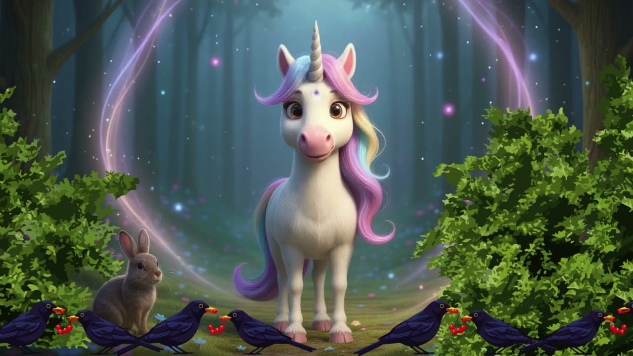 Einhorn Mila🦄und die süßen Waldbeeren🌙 Ruhige Gute-Nacht-Geschichte für Kinder