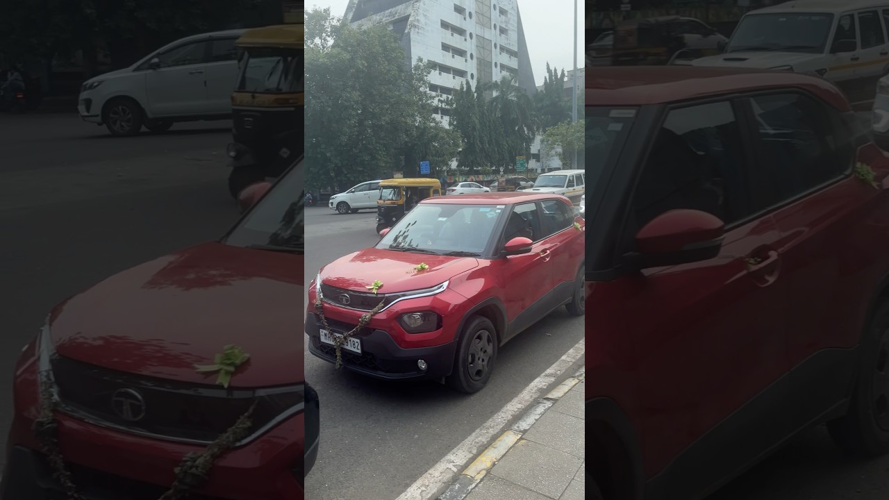 Tata Punch Adventure Red New colour Spotted #tatapunch #tatamotors
