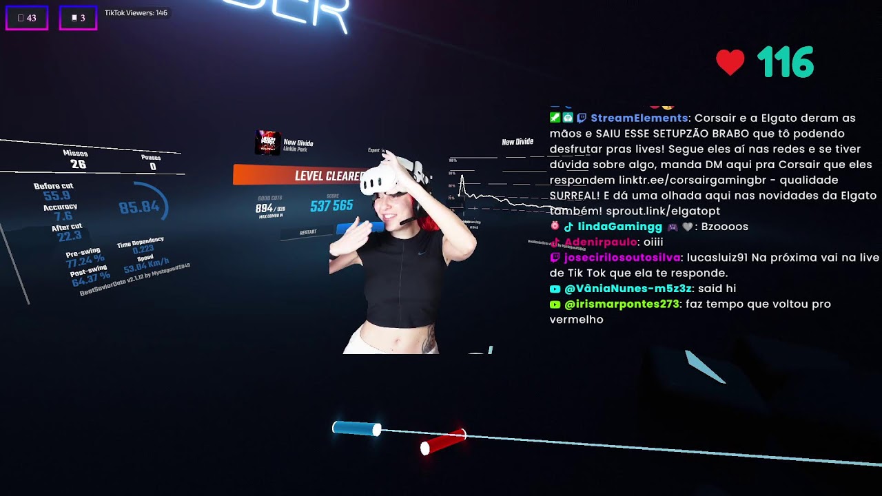 Sacudindo tudo no Beat Saber!