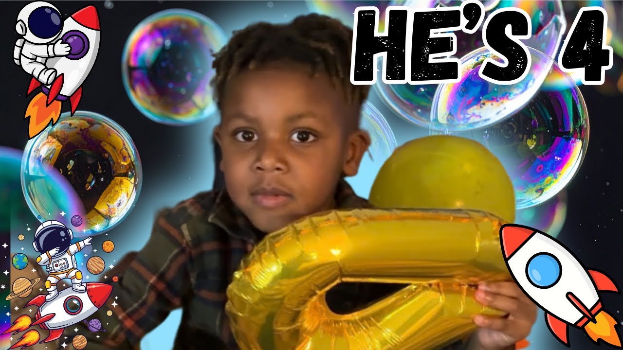 My Son’s 4th Birthday 🧑🏾‍🚀 | Astronaut Dreams, Bubbles & a Special Park “all under $35😲” 😅💝