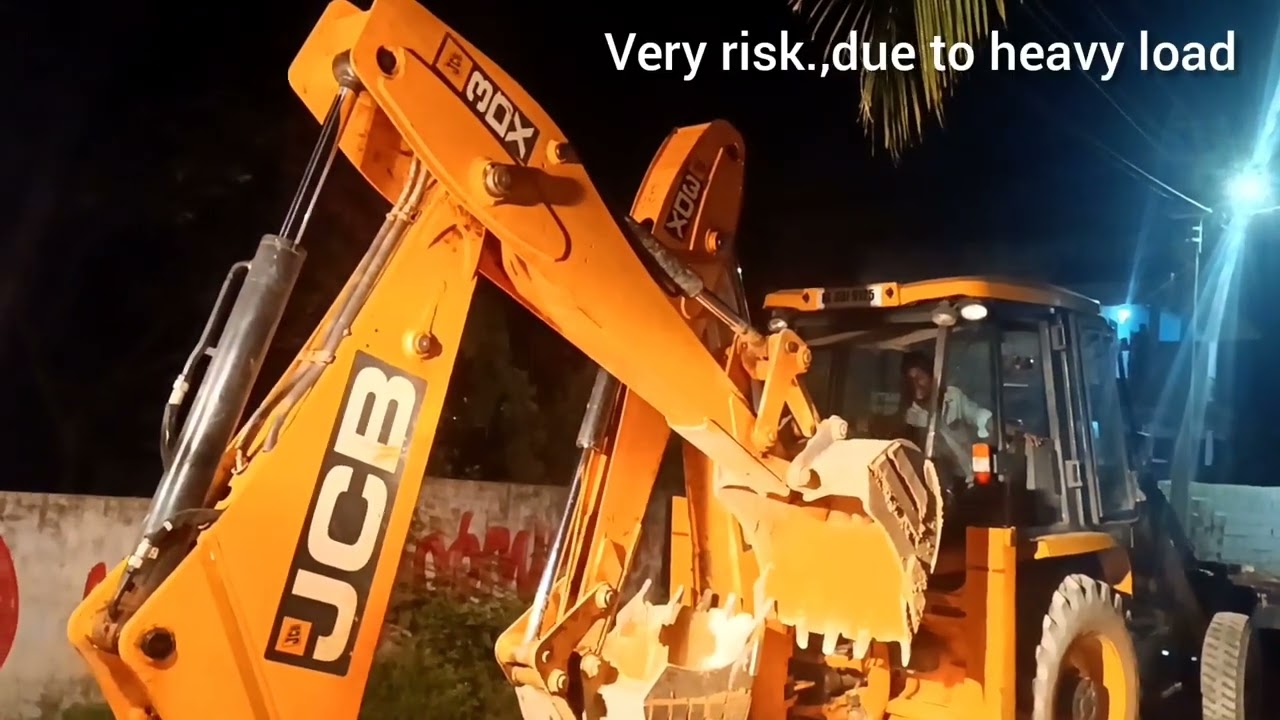 High Risk... JCB Machine breakdown.. Night work 🧑&zwj;🔧🧑&zwj;🔧🧑&zwj;🔧🚜🚜