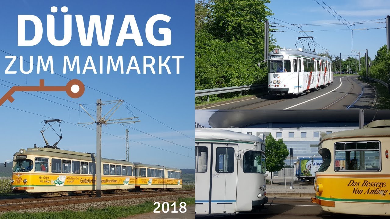 Straßenbahnen in Mannheim: Maimarkt - Die letzten Düwag-Züge im Sondereinsatz (2018)