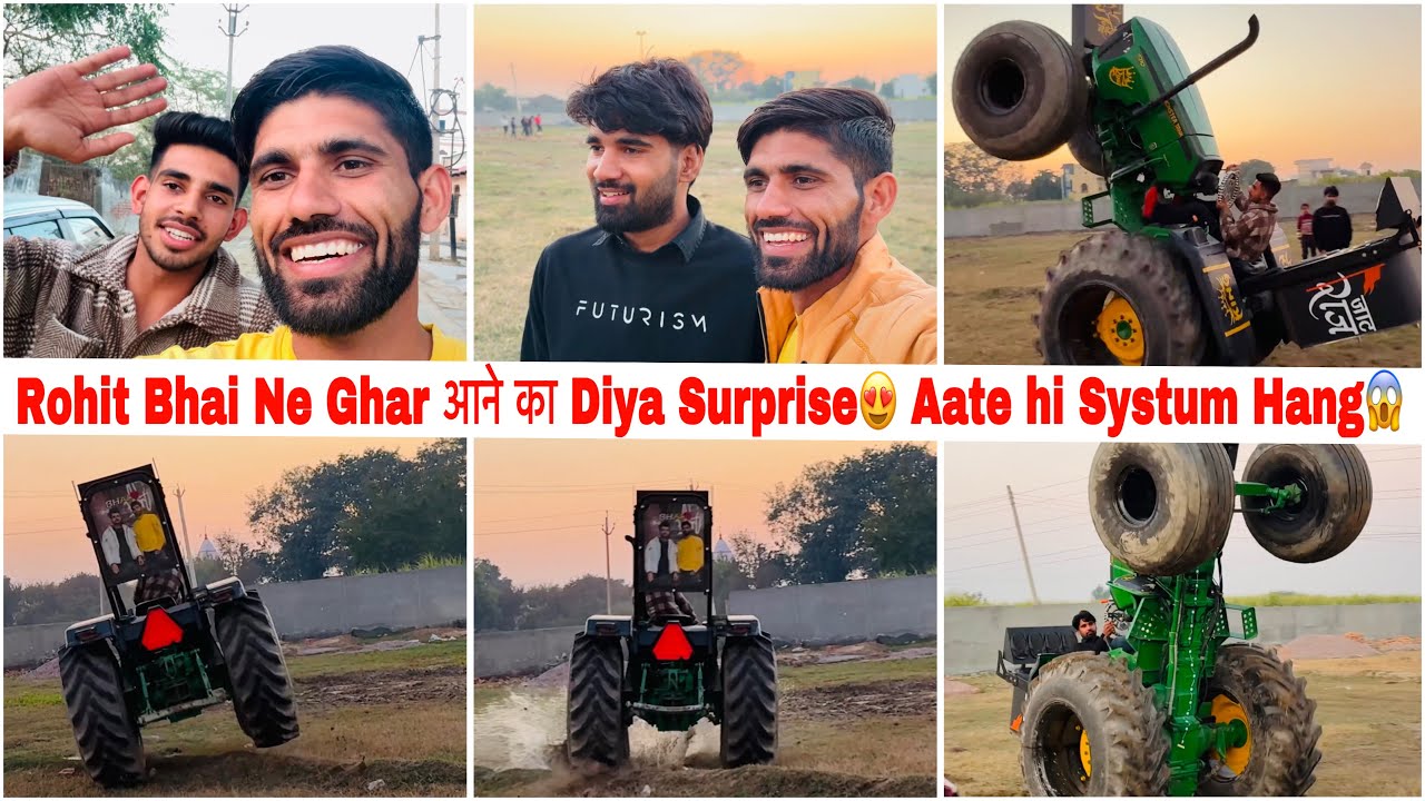 Rohit bhai ने और Sumit bhai ने Monster tank से kahtanak stunt कर दिये 😱 घर आयी teem ❤️