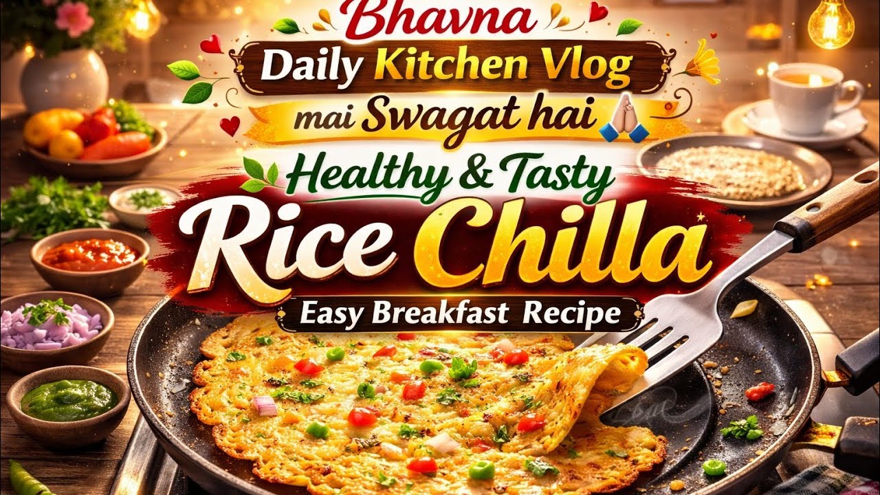 Healthy & Tasty Rice Chilla | Easy Breakfast Recipe😋🥰😊👍👌