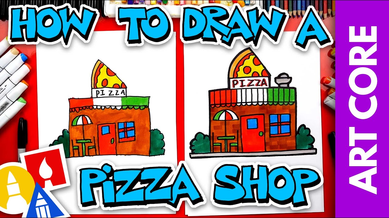 Art Core: Horizontal & Vertical Lines - How To Draw A Pizza Restaurant