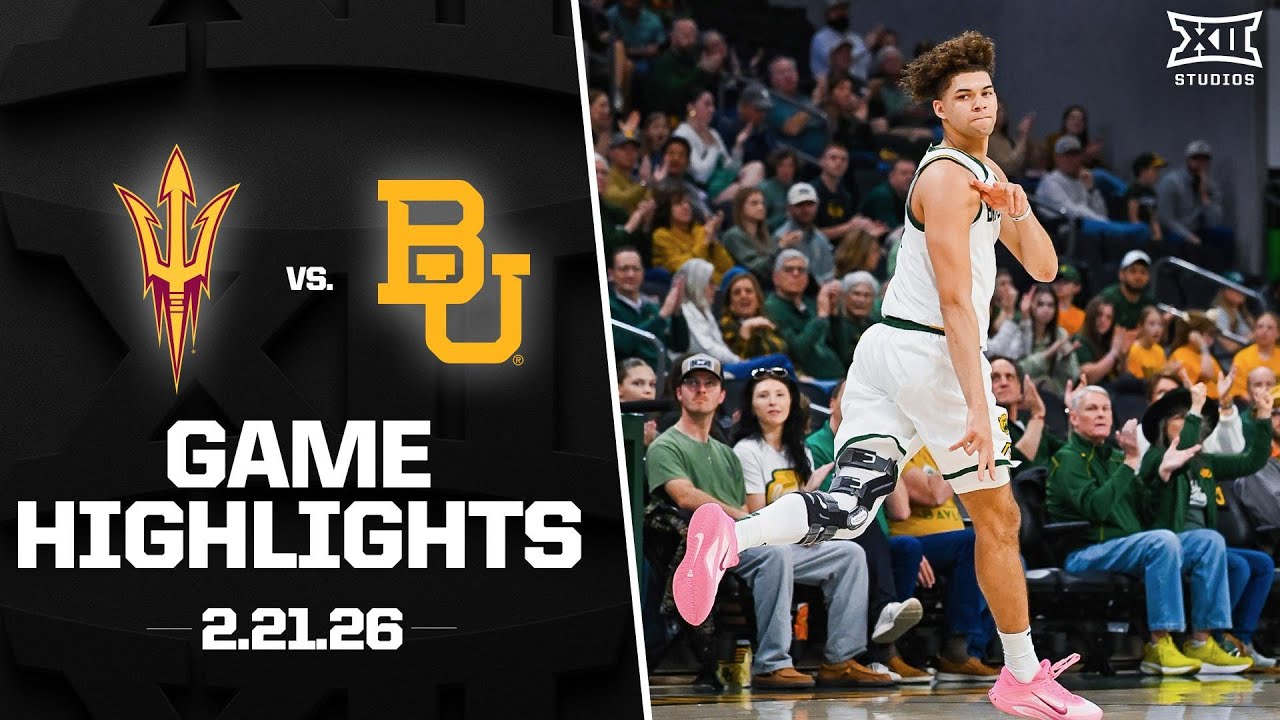 Arizona State vs. Baylor Game Highlights | 2025-26 Big 12 Men&rsquo;s Basketball