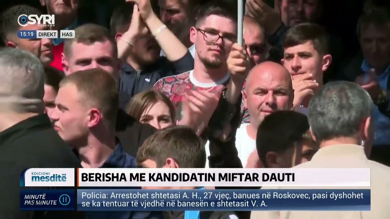 Takim elektoral me kandidatin e koalicionit 'Bashkë Fitojmë' për Bashkinë Has, z. Miftar Dauti