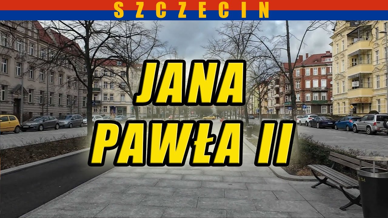 Aleja Jana Pawła 2 - spacer wirtualny w Szczecinie. Luty 2024.