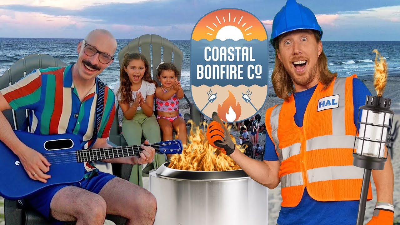 Beach Bonfire Fun with Handyman Hal | Beach fun for Kids