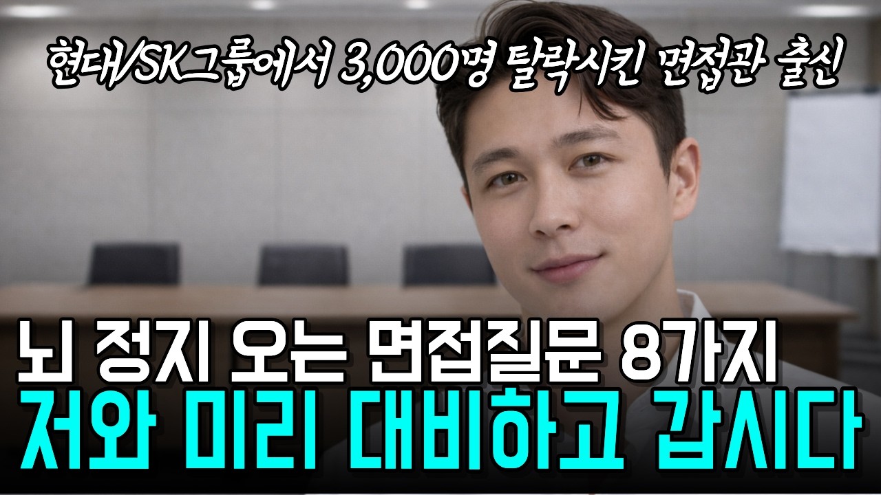 대기업 면접 필수 질문! 대답 못하면 탈락하는 면접질문 8가지 (현대차/SK그룹 10년차 인사팀) #면접 #취업 #면접질문
