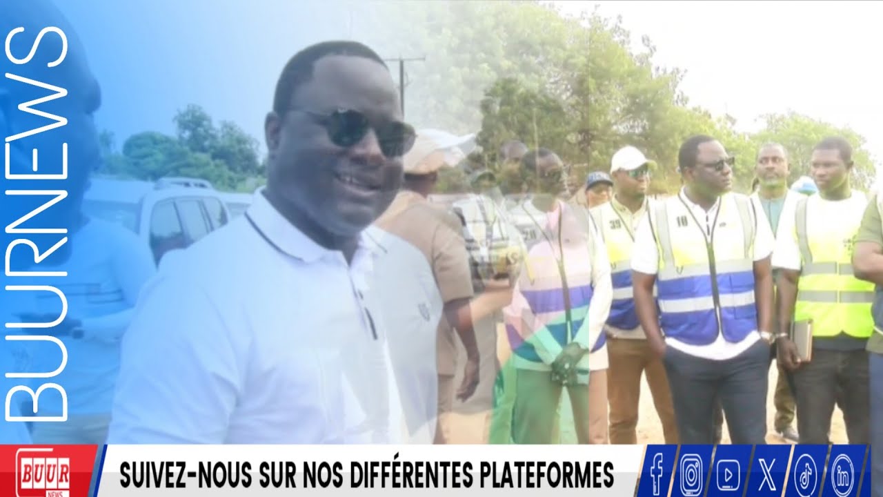Déthié Fall au Visite l'aéroport de Ziguinchor et aux travaux routiers Ziguinchor-Bignona-Bounkiling