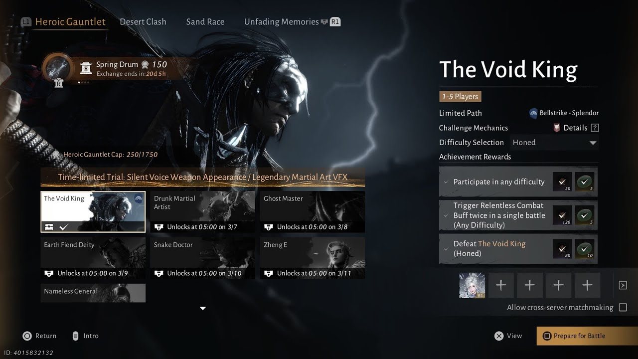 Nameless 5 players - The Void King (New Event)