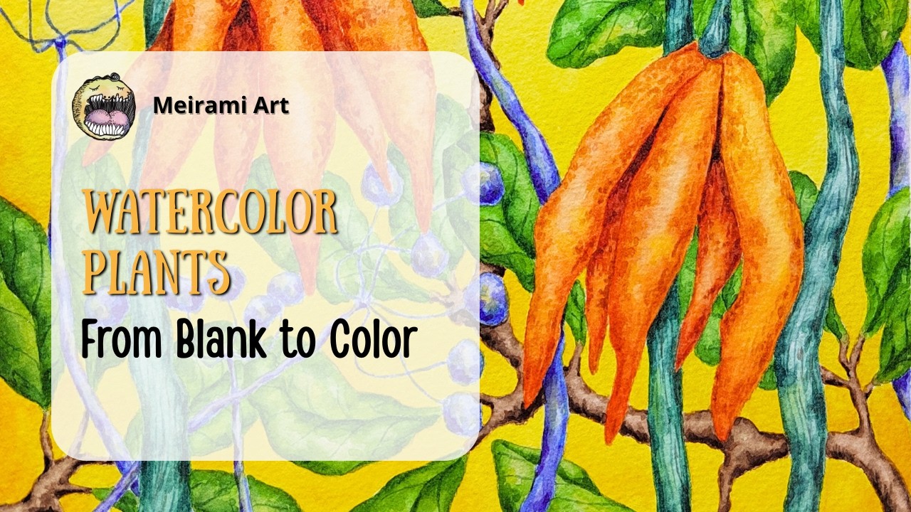 Tangled Bloom | Watercolor Time-lapse Painting (Fantasy Botany)