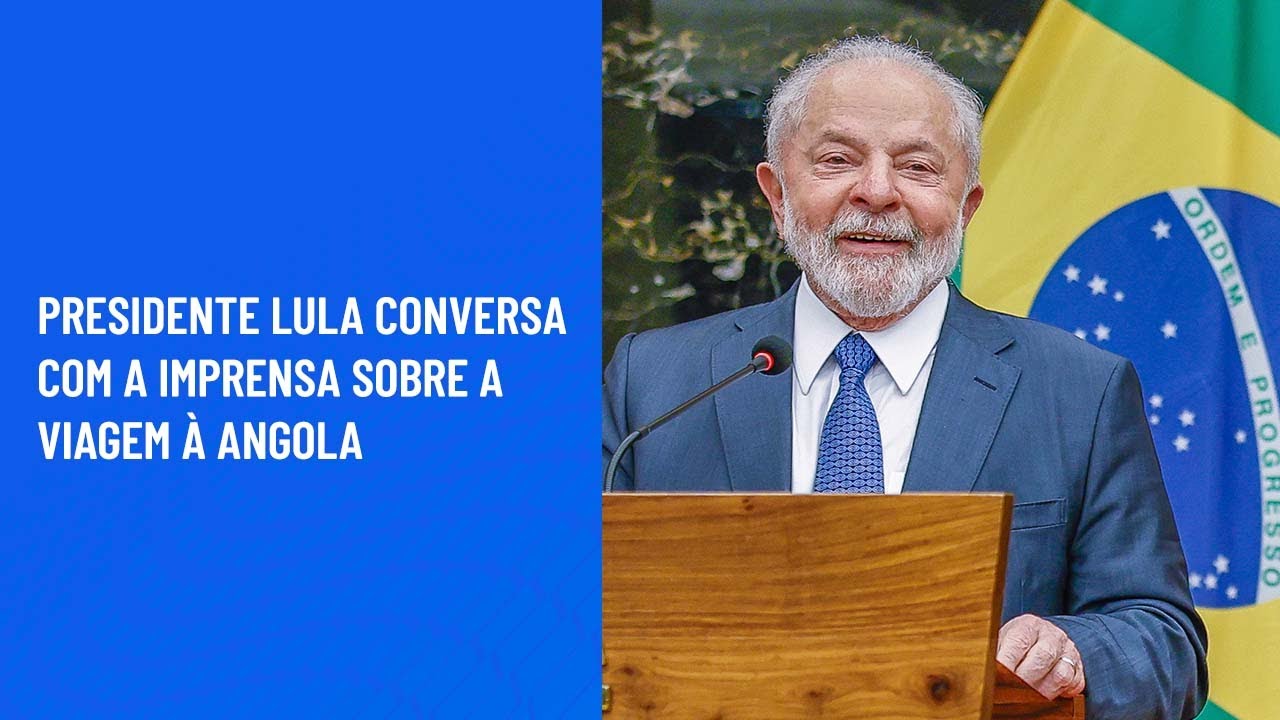 Presidente Lula conversa com a imprensa sobre a viagem à Angola