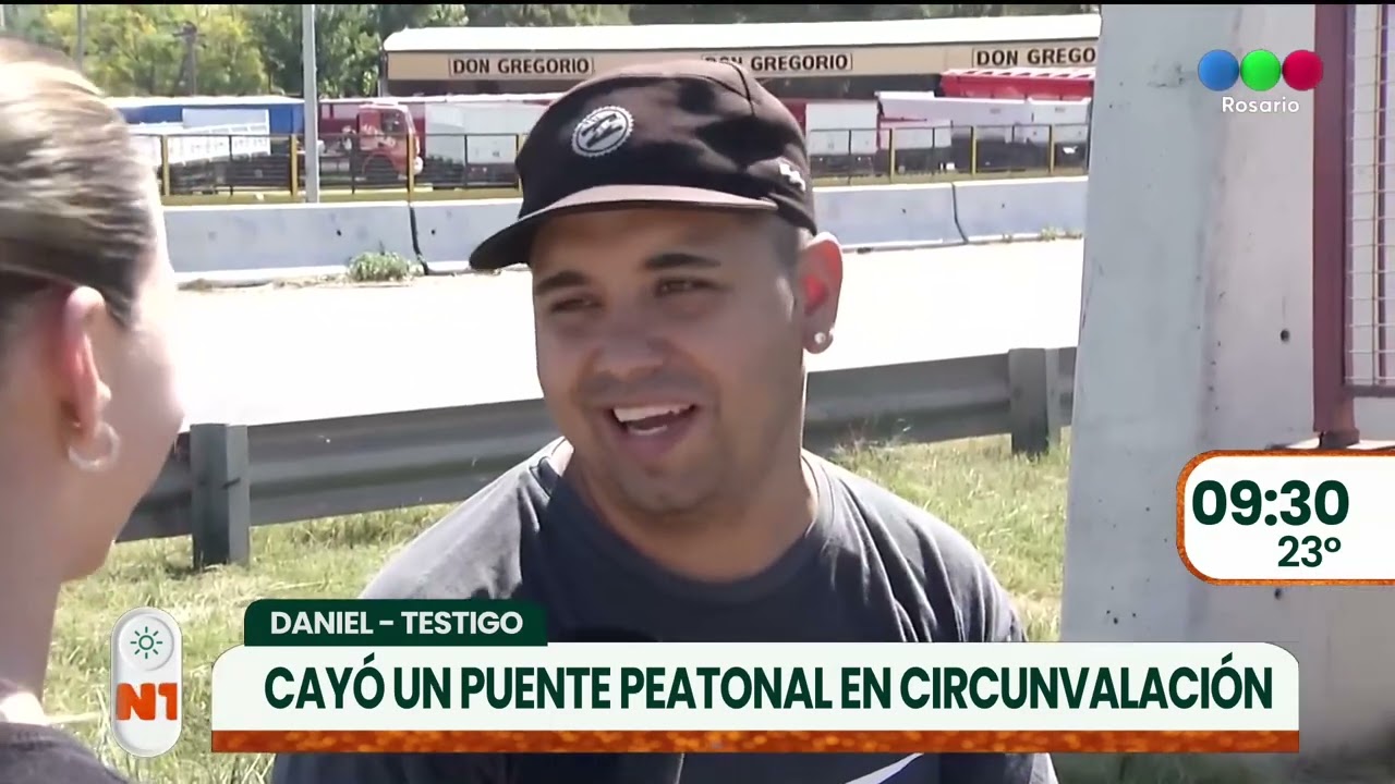 El día después de la caída del puente peatonal en circunvalación | TELEFE ROSARIO