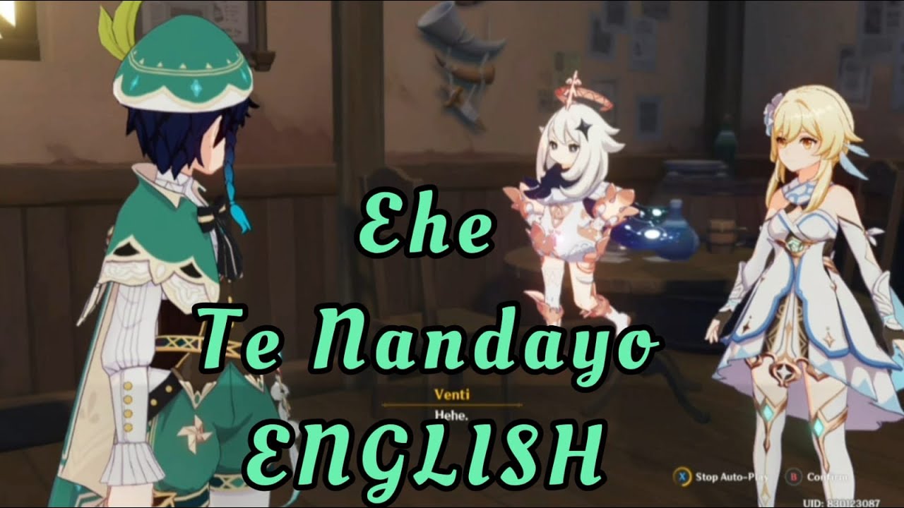 Paimon : EHE TE NANDAYO || GENSHIN IMPACT ORIGINAL ENGLISH VERSION || 4k 60fps ||