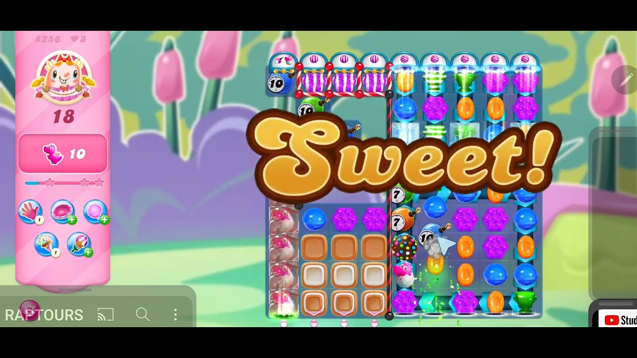 Candy Crush Saga CANDY CUP Level 8256 NO BOOSTERS Passed on First Try!