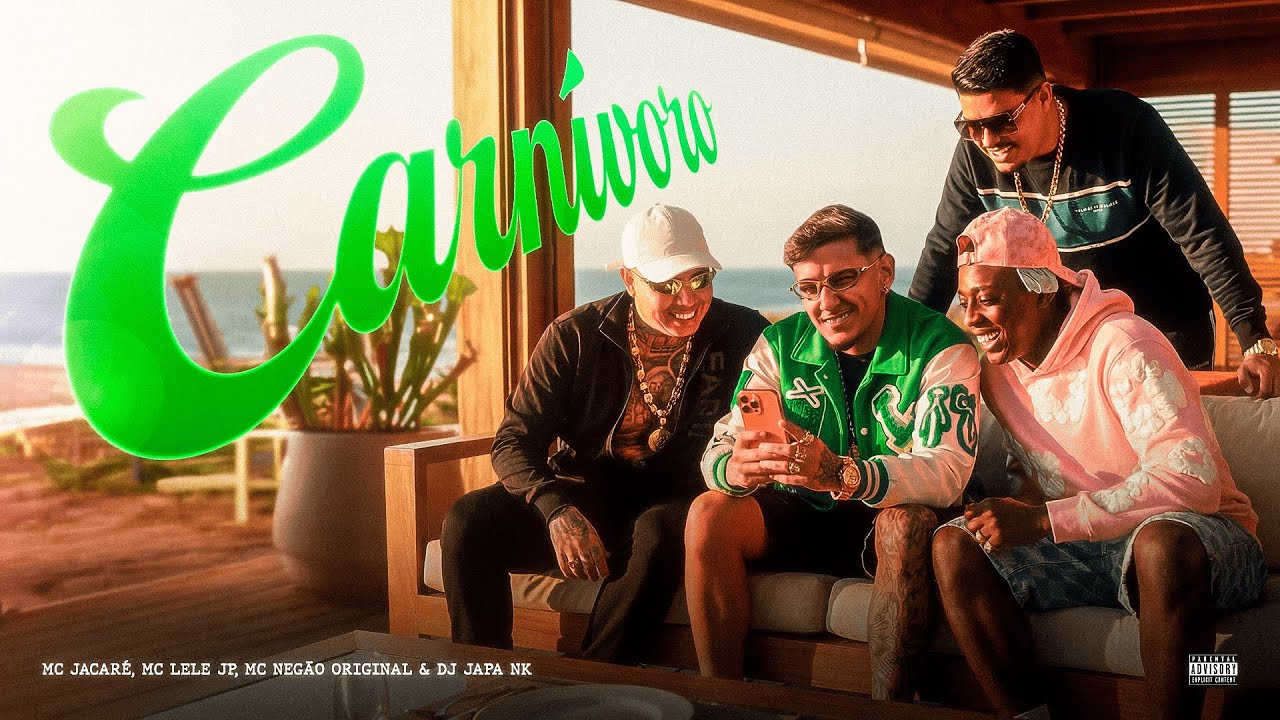 MC JACARÉ, MC LELE JP, MC NEGÃO ORIGINAL, JAPA NK - CARNÍVORO (Lyric Video Oficial)