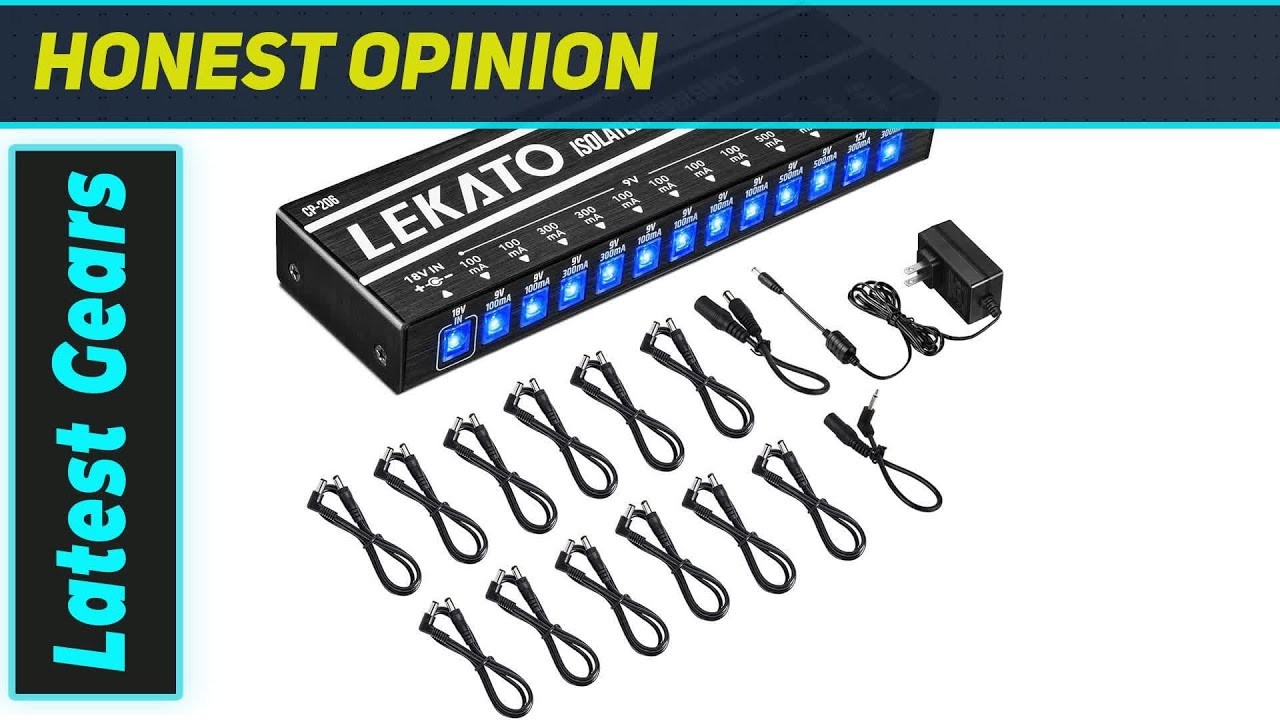 LEKATO Guitar Pedal Power Supply: Clean & Isolated Powerhouse