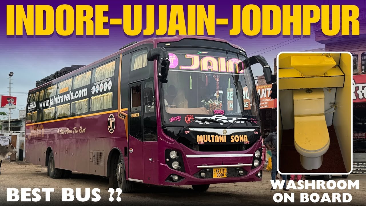 Indore to Jodhpur Best Bus by Jain Travels I इंदौर से जोधपुर के लिए एसी स्लीपर बस I 1 Hour Early 😳I