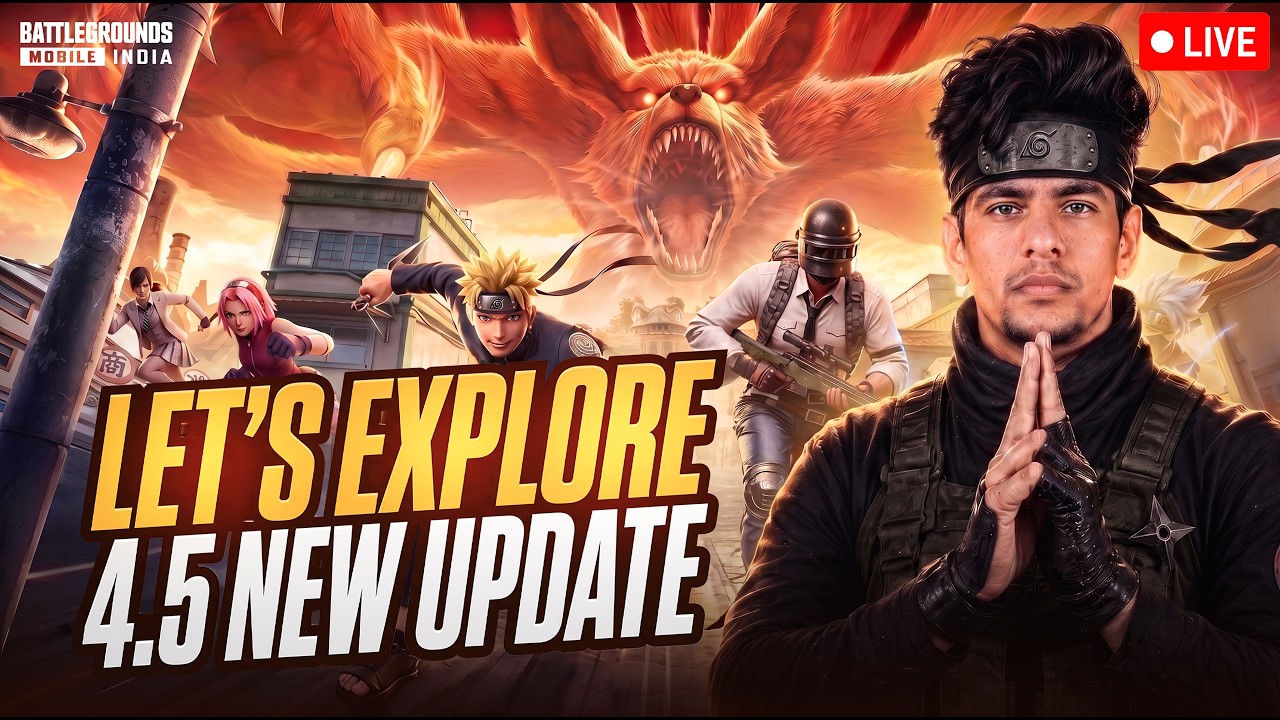 🔥TRYING 50 SOLO KILLS IN NEW UPDATE | BGMI 4.5 NARUTO MODE IS HERE