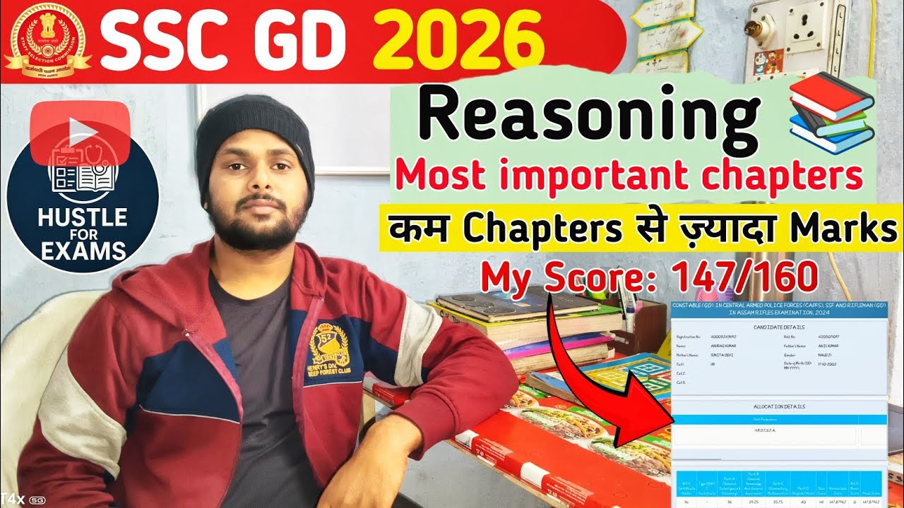 SSC GD Reasoning 2026 🎯| Sirf ye Chapters Padho & Score Maximum | My 4 Times Experience In SSC GD 🔥