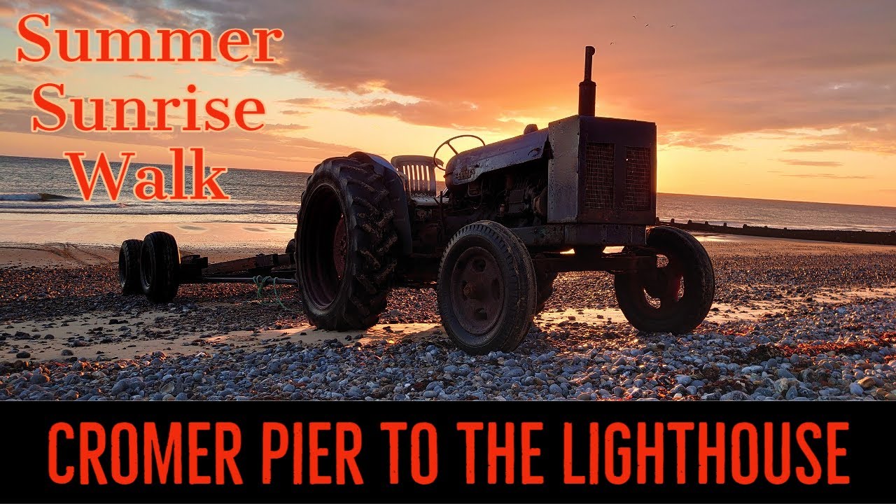 Cromer Pier to Cromer Lighthouse at Sunrise by Foot & Drone