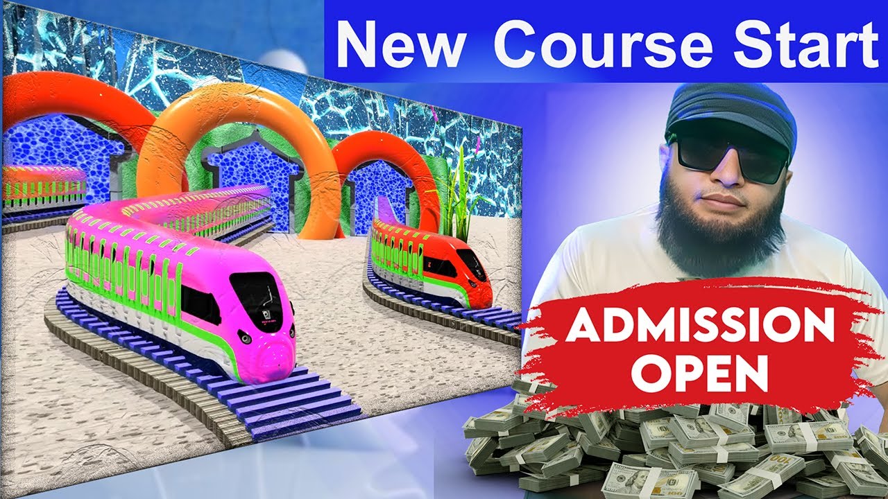 Animal Fountain Crossing  | Train Long Slide Game for Kids | Urdu | Train Long Slide