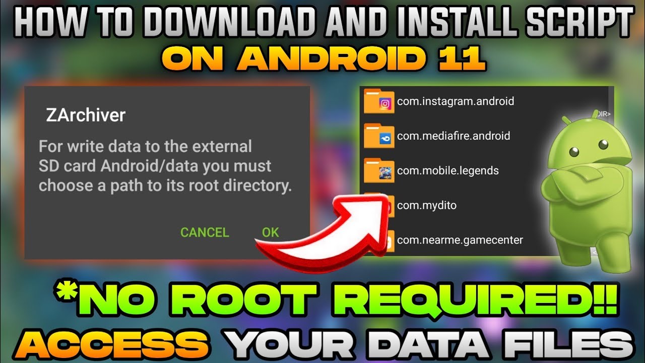 ▶️ HOW TO ACCESS DATA FILES ON ANDROID 11 | MOBILE LEGEND SCRIPTS  (NO ROOT)