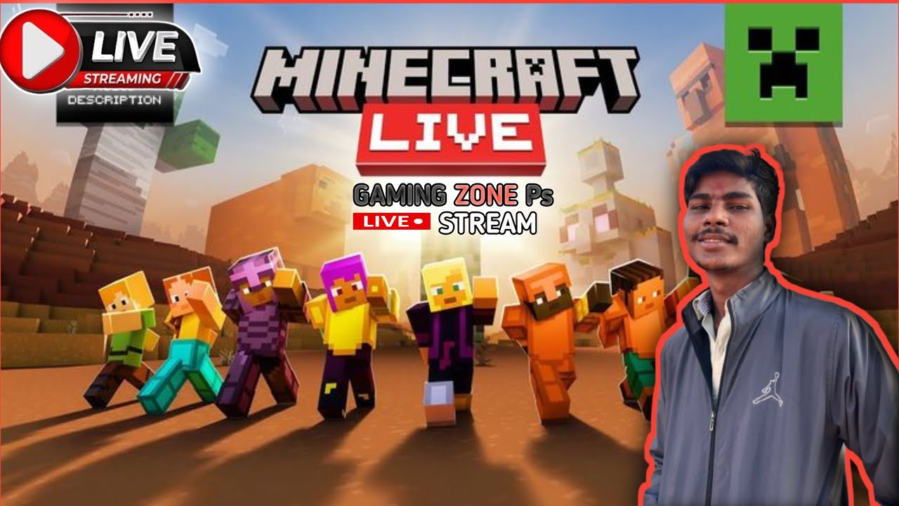 ⛏️ GAMING ZONE PS – MINECRAFT LIVE STREAM 🔴 DAY 1