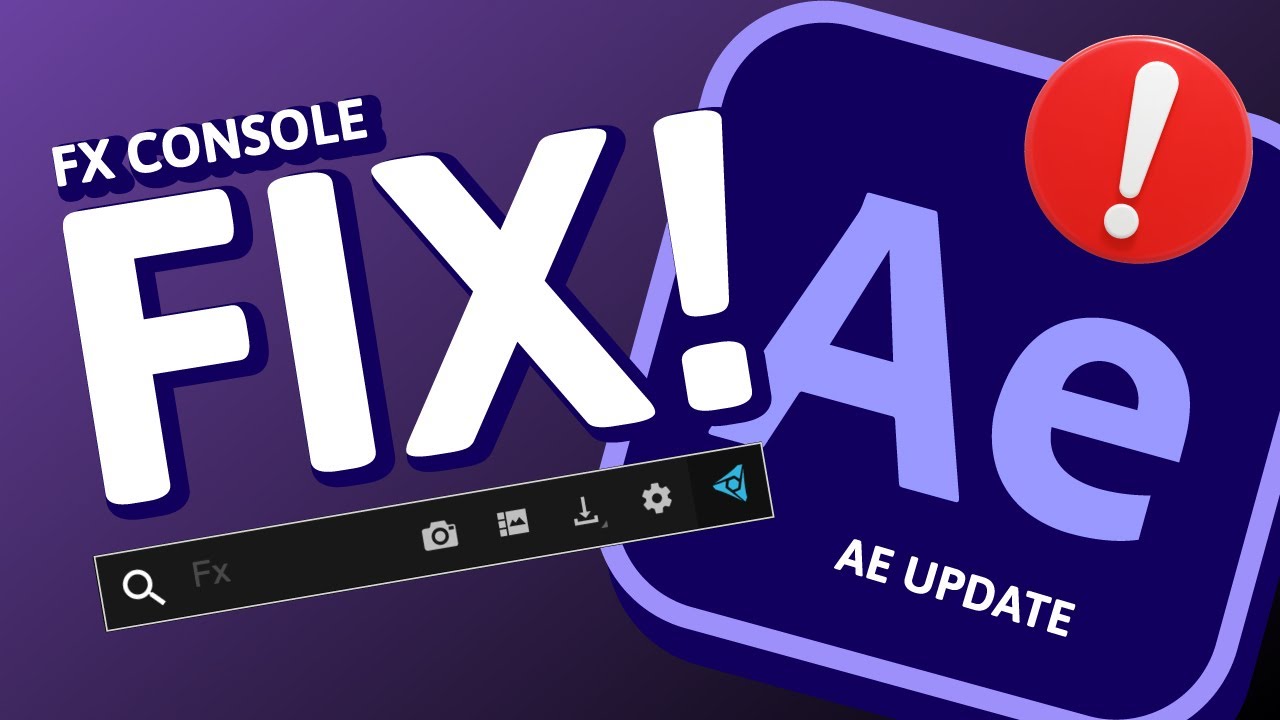 FX Console Not Working in After Effects? Fix It in 2 Minute