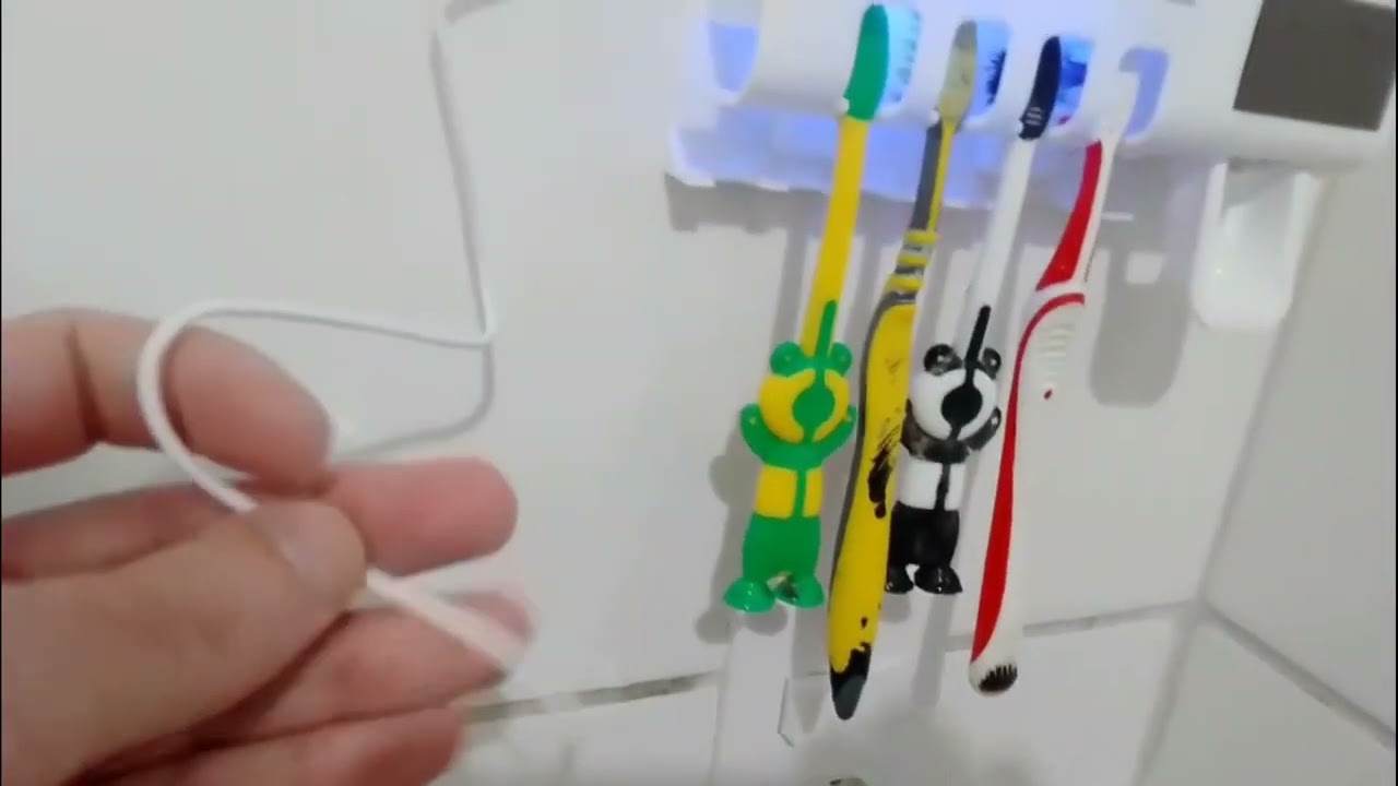 Suporte Porta Escova Dentes Dipenser Pasta Esterelizador Uv