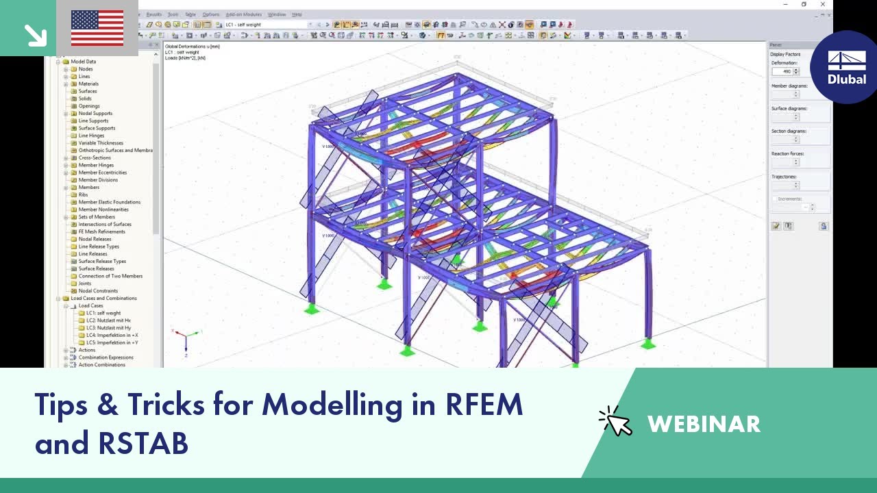 Вебинар: Советы и рекомендации по моделированию в RFEM и RSTAB