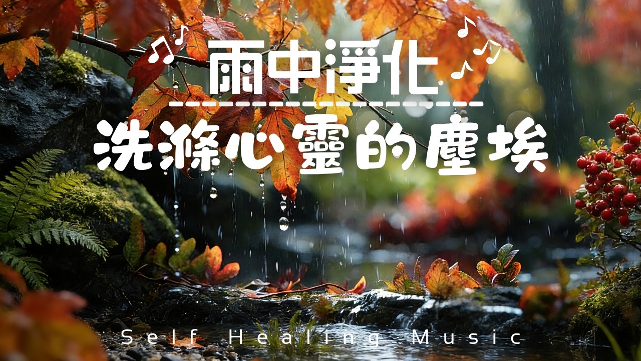 【深層淨化Healing Piano Music】雨中洗滌心靈塵埃，淨化思緒｜深層放鬆，柔和鋼琴放鬆音樂｜深層療癒壓力舒緩，心靈修復音樂｜Deep Relaxation & Stress Relief
