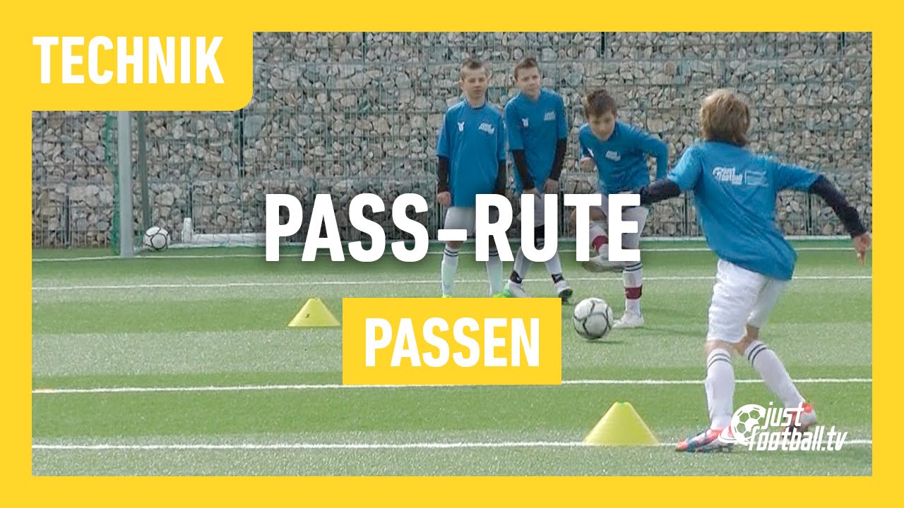 Fussballtraining: Die Pass-Rute - Passen - Technik